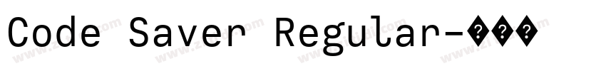 Code Saver Regular字体转换